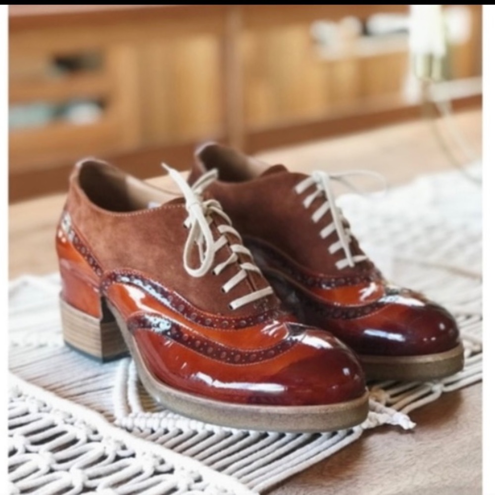 Area Forte | Italian Lace Up Bootie Brown - 39/8.5